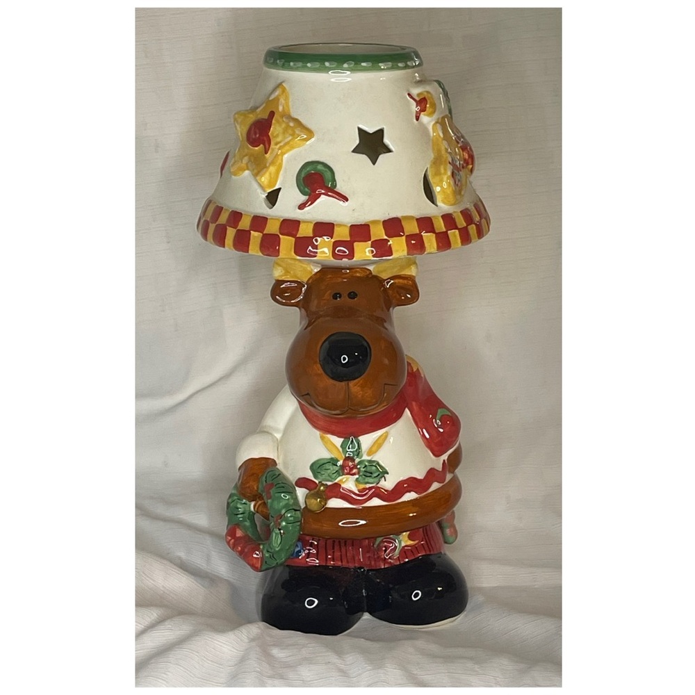 Festive Reindeer Holiday Tealight Lamp